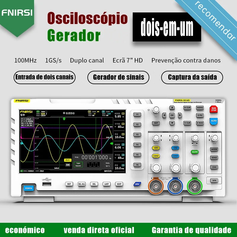 FNIRSI 1014D Digital Oscillosc - Digital Storage Oscilloscope 100Mhz review and price